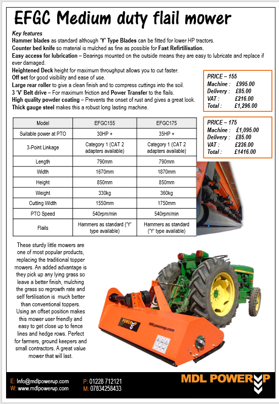 Powerup EFGC Flail Mowers