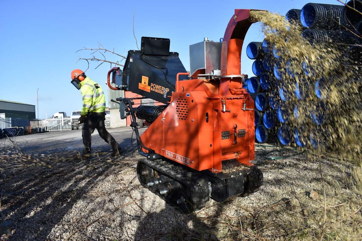 Tracked Petrol Wood Chipper